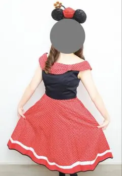 ディズニー Dハロ ドレスショップ ミニー 水玉 仮装 ワンピ 衣装 ハロウィン