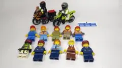 ◇ レゴ　シティ　ミニフィグ　１２体　まとめ売り　ポリス　シール付き　まとめ売り