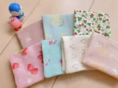 【入園入学SALE】女の子ミニミニガーゼハンカチ7枚セット【柄色おまかせ】