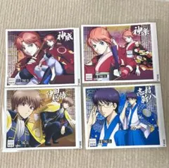 劇場版　新劇場版　銀魂　吉原大炎上　ラベル缶　ステッカー　神威　新八　神楽　沖田