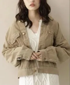 【アースミュージックアンドエコロジー】COTTON USAコーデュロイジャケット