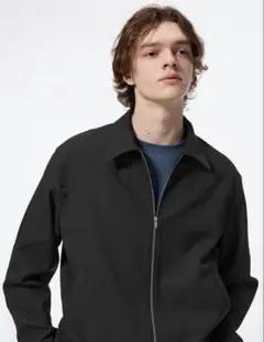 GU ジップアップシャツ　XL ブラック　ブルゾン　イージーケア　ジーユー