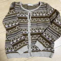 earth music&ecology 幾何学模様カーディガン Fサイズ