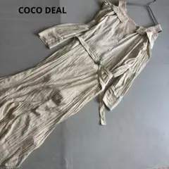 【ココディール】ニットレイヤーサテン楊柳シャツワンピース　ロング　オシャレのサムネイル