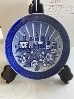 【お値下げ可】 ロイヤルコペンハーゲン　100周年記念　飾り額　イヤープレート ロイヤルコペンハーゲン イヤープレート 1908~2008 100周年記念