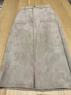 チャオパニック ベージュ スエード風 タイトスカート