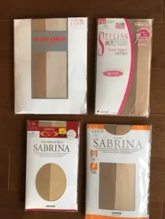 （3）新品未開封 ベージュ、、マリークレール等のパンスト、4足、L〜LL