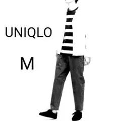 ユニクロ コットンリラックスアンクルデニムパンツ チャコールグレー メンズM