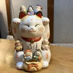 招き猫 九谷焼 朱地金彩 3号 置物 縁起物 - メルカリ