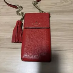 Kate Spade レッド スマホショルダーバッグ