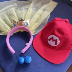 ピーチ姫　マリオ　カチューシャ　USJ セット売り