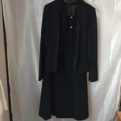 黒フォーマル　 上着　袖レース　フレアスカート サイドファスナー付き