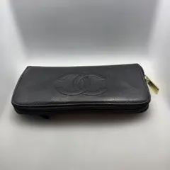 CHANEL 長財布 ラウンドファスナー ブラックのサムネイル