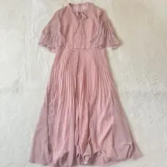 新品未使用　セルフォード　バリエーションプリントプリーツ　ワンピース　ピンク