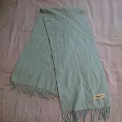カシミヤ100% 淡い水色マフラー