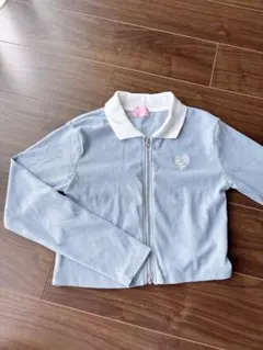 ライトブルー フリースカーディガン