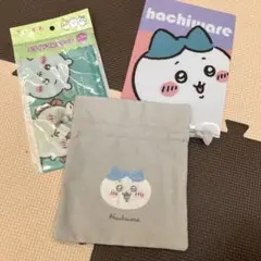 ハチワレ巾着袋 グレー 他セット