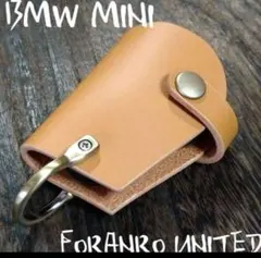 BMW MINI 第2世代、第3世代■レザー スマートキーホルダー キャメル