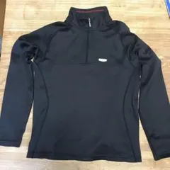 DESCENTE ブラック ハーフジップ Tシャツ L