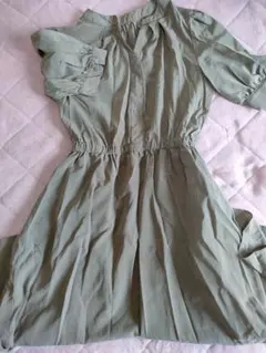 SHOO・LA・RUE シューラルーオリーブグリーン シャツドレス 半袖