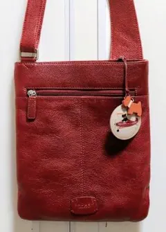 RADLEY LONDON　ラドリー　ショルダーバッグ　レザー　赤白　バイカラー