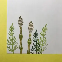 消しゴムはんこ＊春のお花　つくしとスギナ（はんこ2個）＊ No.249