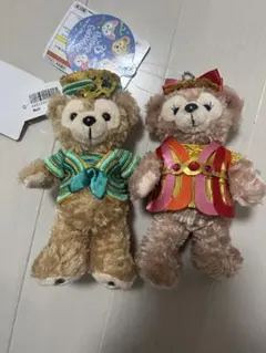 35周年　ダッフィー シェリーメイ ぬいぐるみバッジ　ハピエストセレブレーション