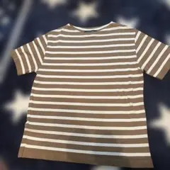 ナノユニバース　men's Tシャツ　ボーダー　ブラウン　サイズM