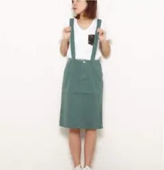 ロデオクラウンズ ジャンパースカート 膝丈 ジャンスカ