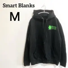 海外古着 Smart Blanks【M】パーカー フーディ ブラック 蛍光カラー