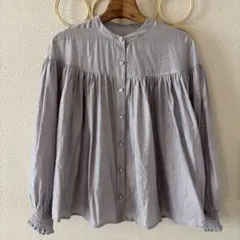 NOLLEY'S MICO COULIERシルキーローンブラウス　ラベンダー
