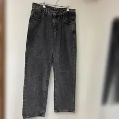 ケミカルウォッシュ デニムパンツ グレー