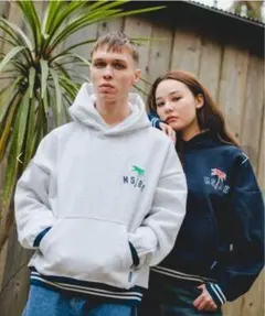 MSBE wappen ribline hoodie マイシュガーベイブ