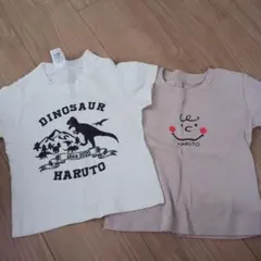 United Athle 恐竜 HARUTO Tシャツ 2枚セット 90　はるとのサムネイル