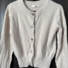 スナイデル snidel コンパクトビジュー釦カーデ ピンク