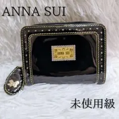 ふま様使用】ANNA SUI 財布 ソフティ 黒 ミニ 花 - メルカリ