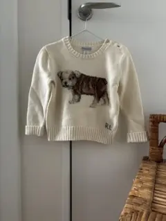 Ralph Lauren 犬刺繍 ニットセーター 24M