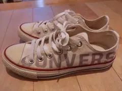 美品、着用回数1回、CONVERSE ホワイト スニーカー23.5cm