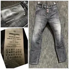 定価110000円 Dsquared2 24AW スケーター　ブラックデニム　黒のサムネイル