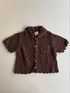 ZARA キッズ クロシェニット トップス 100