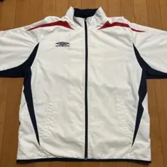 umbro ナイロンジャケット ホワイト/ネイビー/レッド