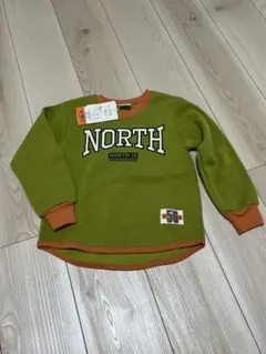 【新品未使用】裏起毛トレーナー グリーン 110サイズ