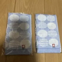 이마바리 타월 손수건, 2개 세트, 라이트 블루 도트 패턴