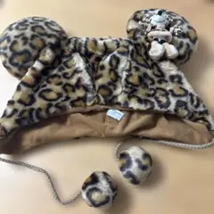 ♡ディズニー♡ヒョウ柄 ファンキャップ等♡5点セット ディズニー ヒョウ柄 ファンキャップ ブラウン 茶色