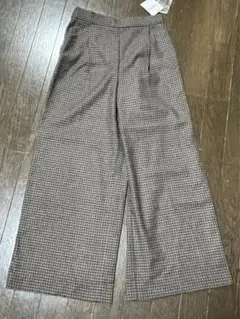 ユナイテッドアローズビューティアンドユースのブラウンチェックパンツ　イエナ