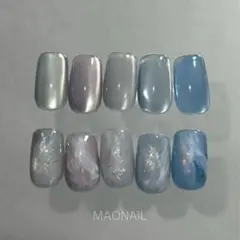 微粒子マグネット　ゴールド粒子　シーグラス　マット加工　水光マグネット　夏ネイル