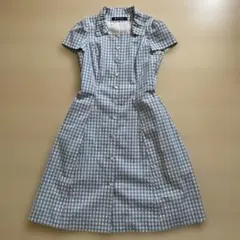 M'S GRACY チェック柄 半袖シャツワンピース 38