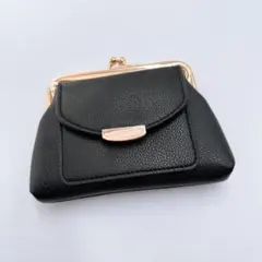 【ラスト1点】がま口 ポケット付きミニウォレット コンパクト ミニ財布 シンプル