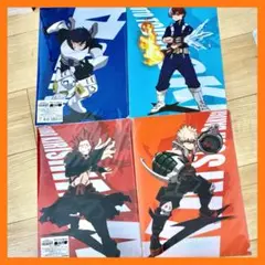 4枚セット　クリアファイル　ヒロアカ展　轟焦凍　爆豪勝己　切島鋭児郎　飯田天哉