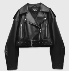 ZARA レザー ライダース ジャケット